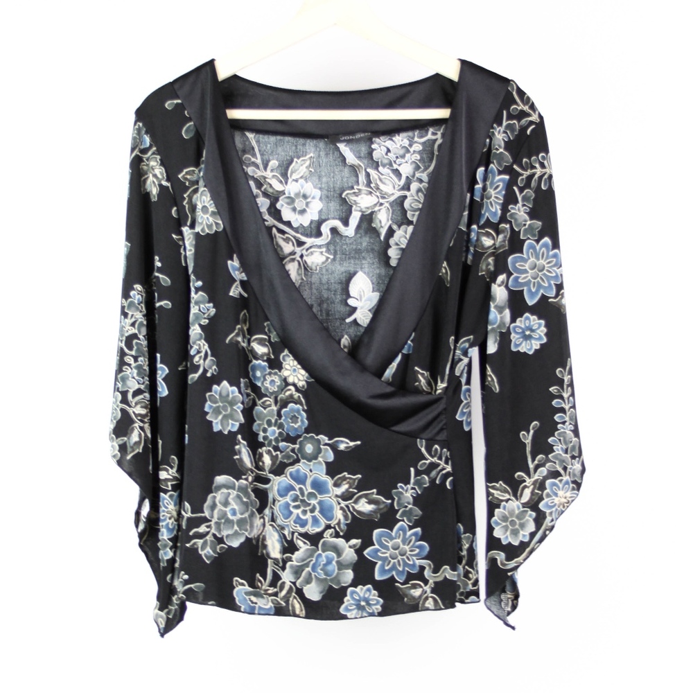 Jonden Blouse Floral Faux Wrap Size Large